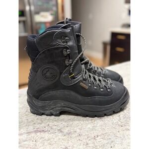 La Sportiva Lhotse GoreTex Mountaineering Boots Black Leather Mens 44 Made Italy